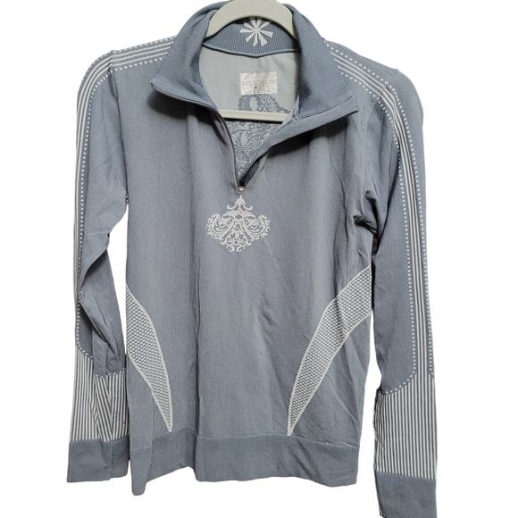 Athleta Tops - Athleta Size L Women's Gray Yoga Quarter Zip Pullover